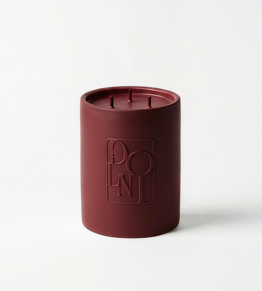 Dolni Large Ceramic 600g Dark Cherry Candle