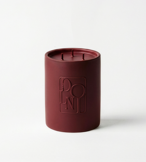 Dolni Large Ceramic 600g Dark Cherry Candle