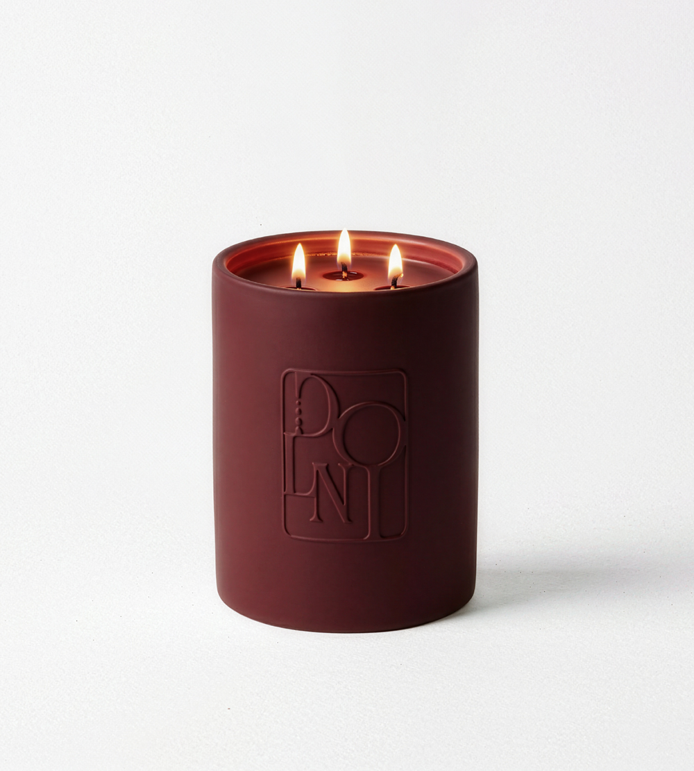 Dolni Large Ceramic 600g Dark Cherry Candle