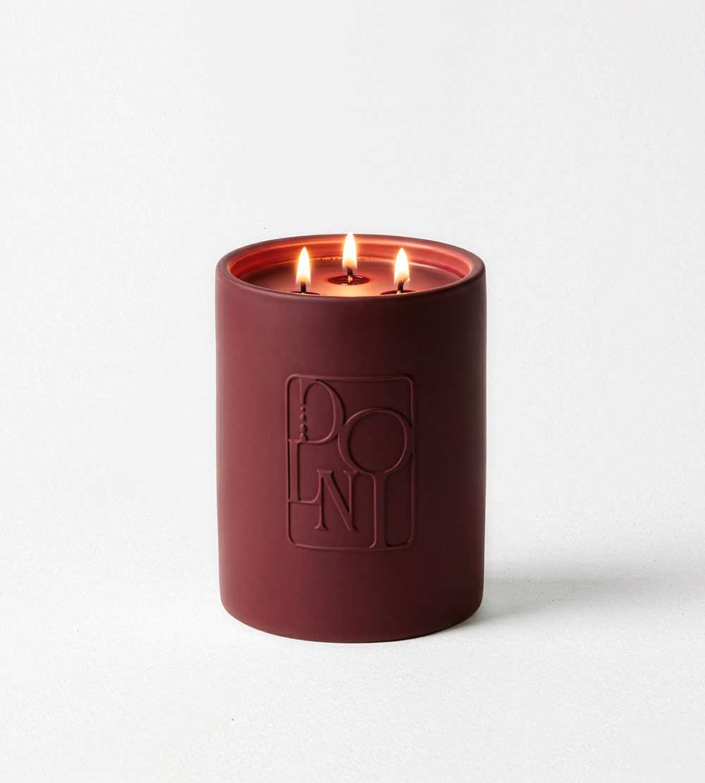 Dolni Large Ceramic 600g Dark Cherry Candle