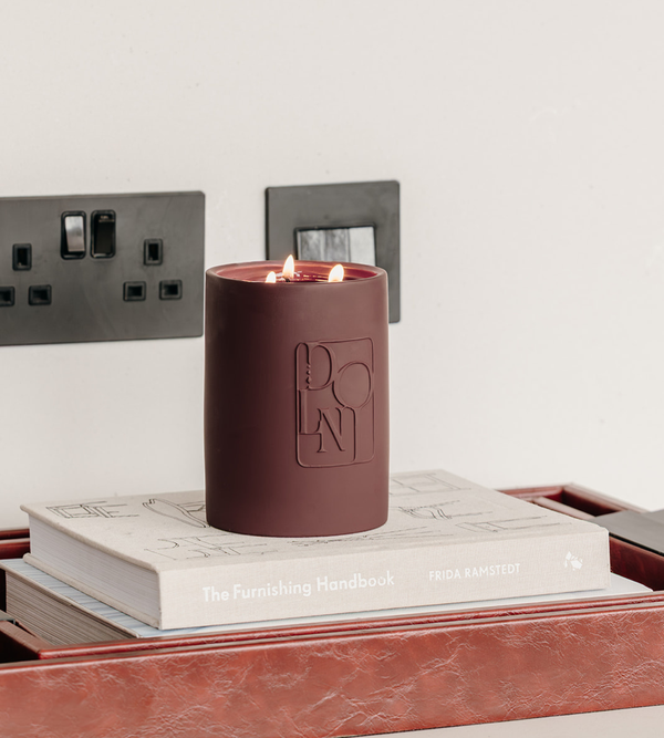 Dolni Large Ceramic 600g Dark Cherry Candle