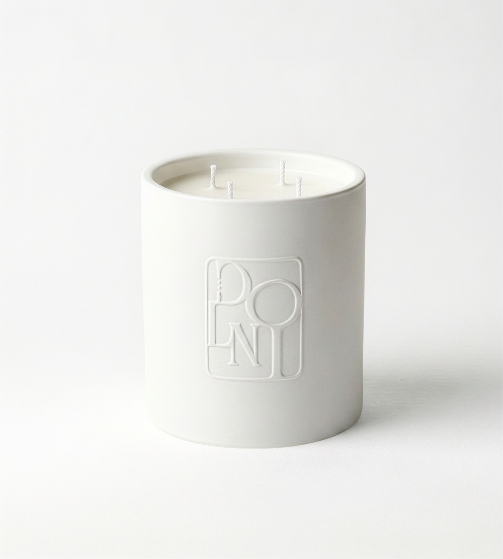 Dolni XL White Ceramic 2200g Amber & Patchouli Candle