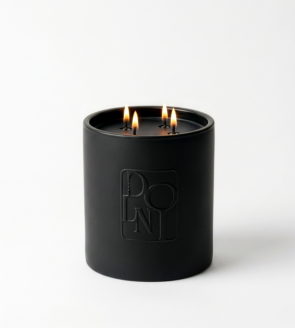 Dolni XL Black Ceramic 2200g Tuberose & Sandalwood Candle