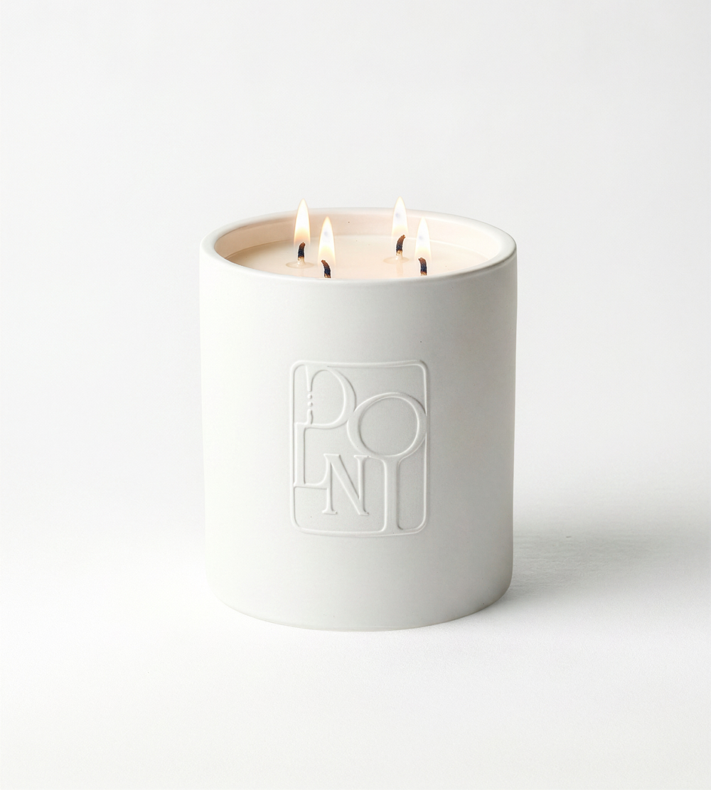 Dolni XL White Ceramic 2200g Amber & Patchouli Candle