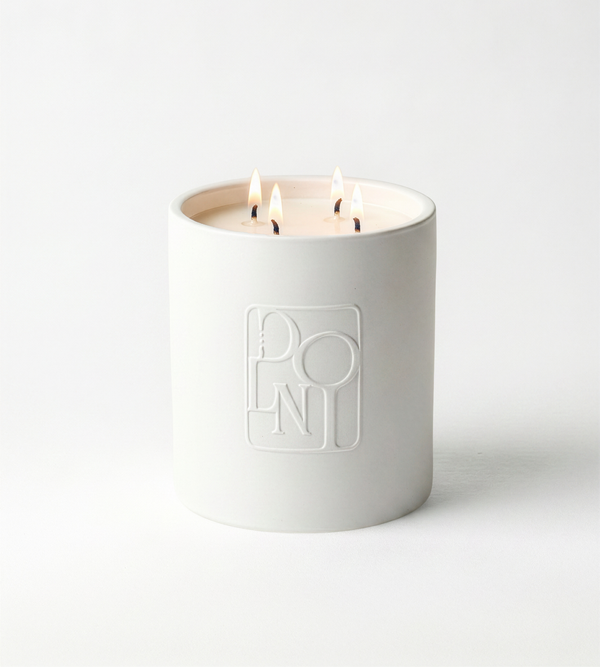 Dolni XL White Ceramic 2200g Amber & Patchouli Candle