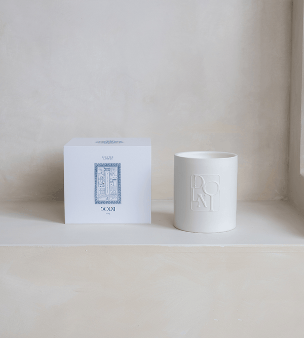 Dolni XL White Ceramic 2200g Amber & Patchouli Candle